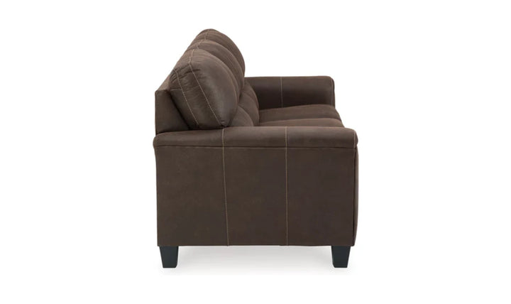 Modern Heritage Navi 3-Seater Faux Leather Sofa with Track Arms-Jennifer Furniture