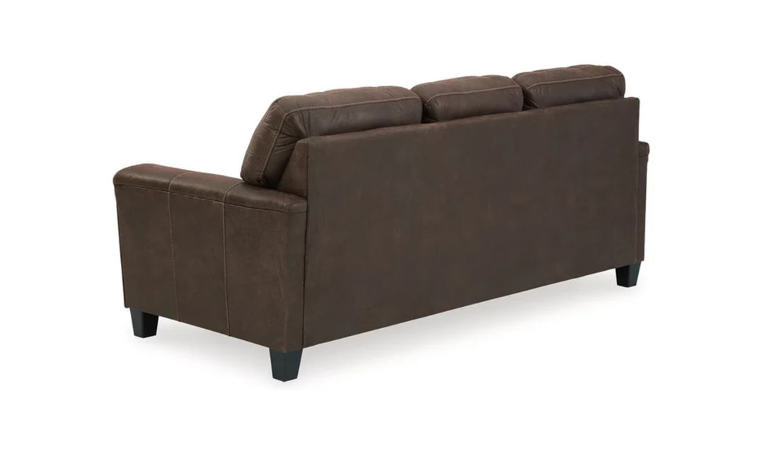 Modern Heritage Navi 3-Seater Faux Leather Sofa with Track Arms-Jennifer Furniture