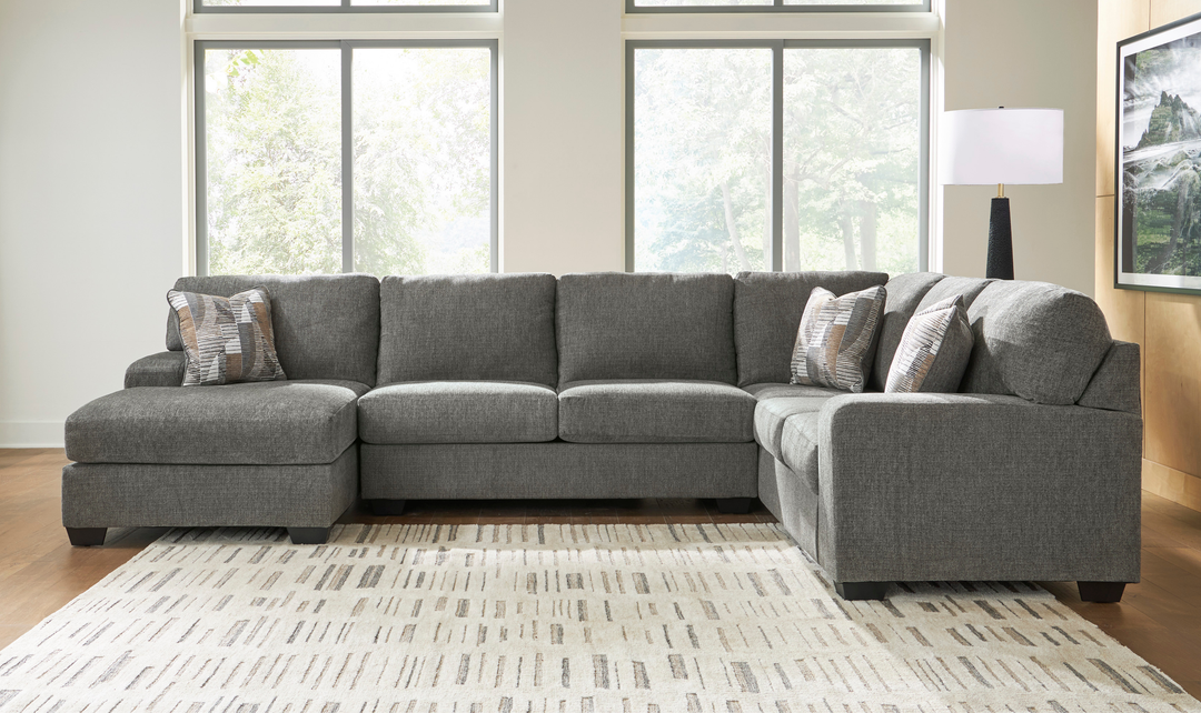 Modern Heritage Newellen 3-Piece Fabric Sleeper Sectional with Chaise-jennifer furniture