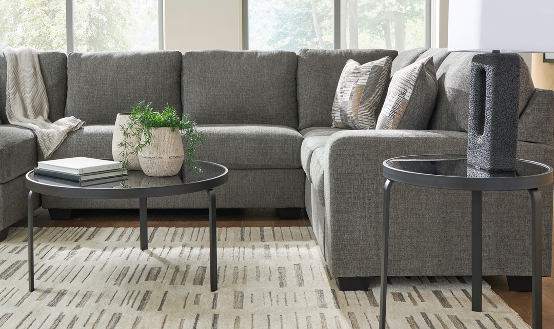 Modern Heritage Newellen 3-Piece Fabric Sleeper Sectional with Chaise-jennifer furniture