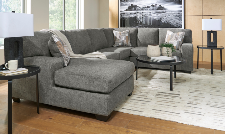 Modern Heritage Newellen 3-Piece Fabric Sleeper Sectional with Chaise-jennifer furniture