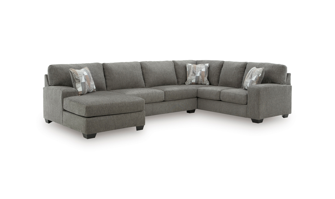 Modern Heritage Newellen 3-Piece Fabric Sleeper Sectional with Chaise-jennifer furniture