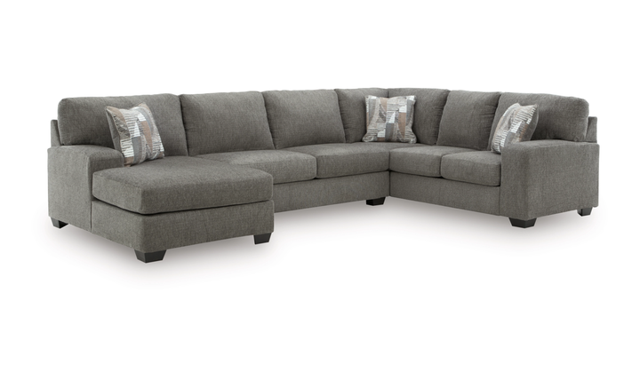 Modern Heritage Newellen Fabric 3-Piece Sectional With Chaise-Jennifer Furniture