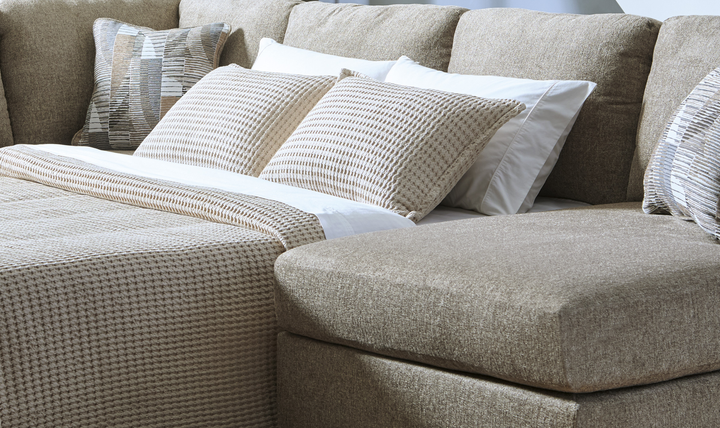 Modern Heritage Newellen 3‑Piece Sleeper Sectional with Double Chaise