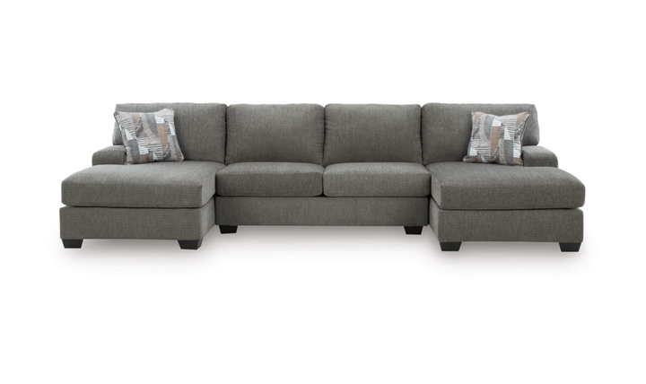 Modern Heritage Newellen Fabric 3‑Piece Sleeper Sectional with Double Chaise-Jennifer Furniture