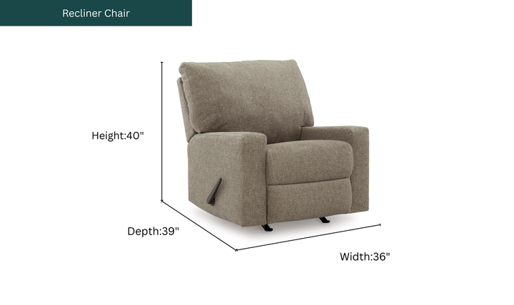 Modern Heritage Newellen Fabric Rocker Recliner Chair-Jennifer Furniture