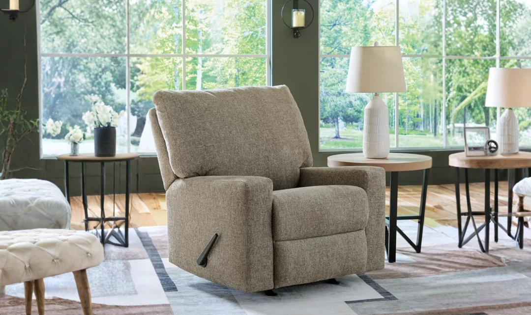Modern Heritage Newellen Fabric Rocker Recliner Chair-Jennifer Furniture