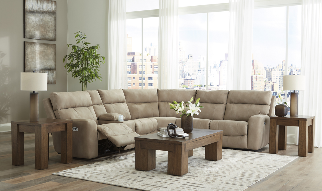 Modern Heritage Next-Gen Durapella 6-Piece Power Reclining Sectional Sofa-Jennifer Furniture