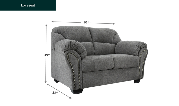 Modern Heritage Allmaxx Fabric Loveseat with Pillow Arms