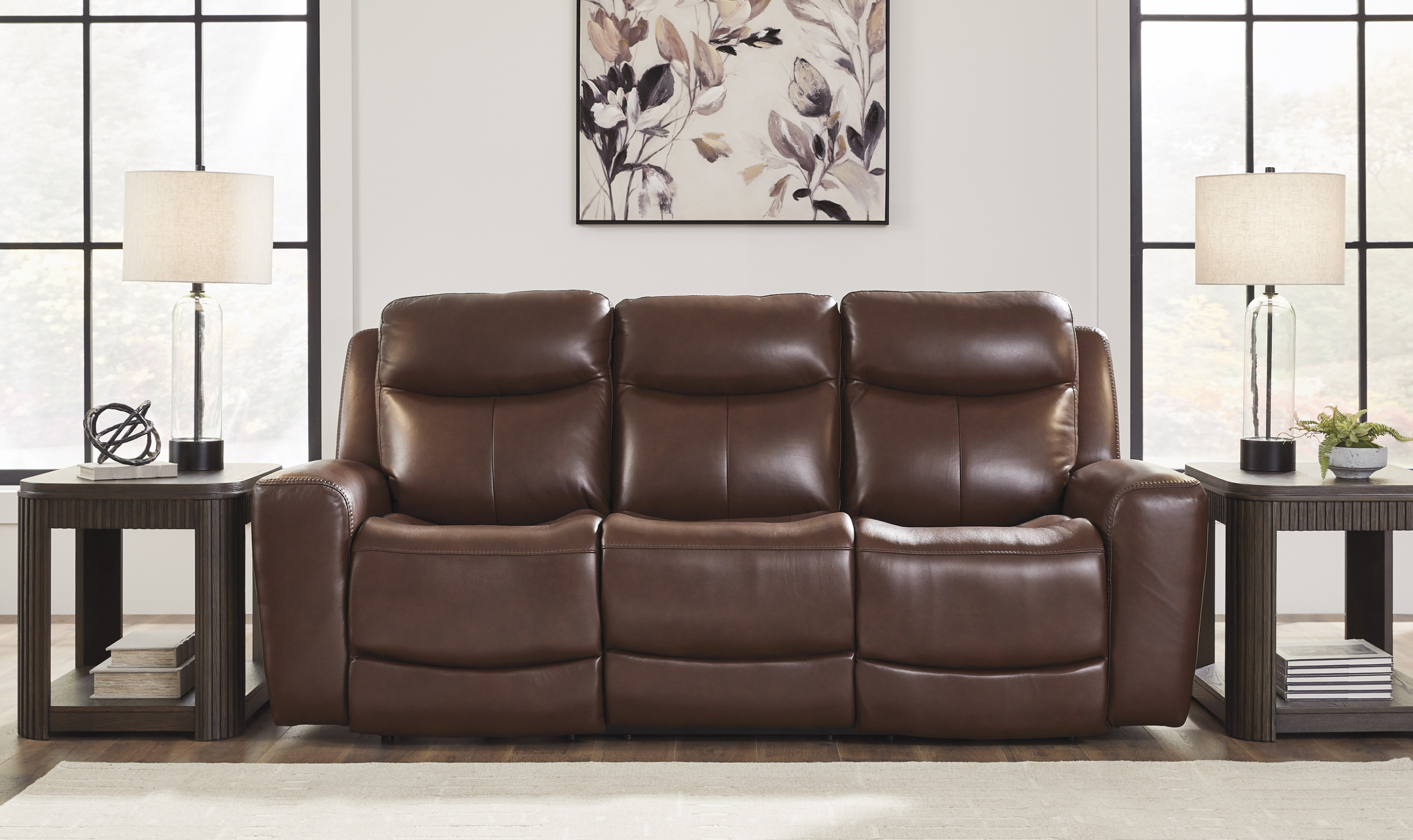 Modern Heritage Next Move Power Recliner Sofa with Adjustable Headrest - Jennifer Furniture