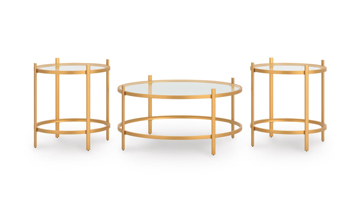 Modern Heritage Pearlox Occasional Table Set in Metal