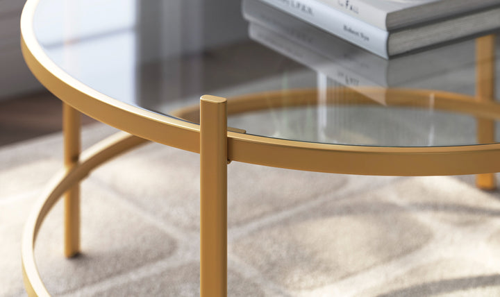 Modern Heritage Pearlox Occasional Table Set in Metal