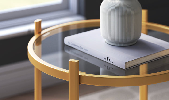 Modern Heritage Pearlox Occasional Table Set in Metal