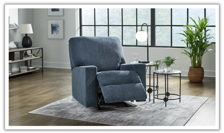 Modern Heritage Rannis Rocker Recliner in Navy-jennifer furniture