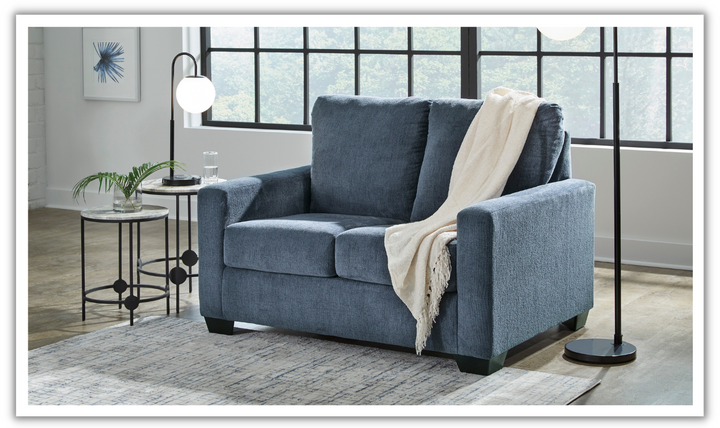 Modern Heritage Rannis Rocker Twin Sofa in Navy-jennifer furniture
