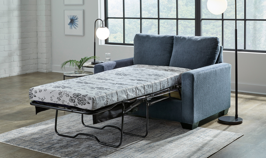 Modern Heritage Rannis Rocker Twin Sofa in Navy-jennifer furniture