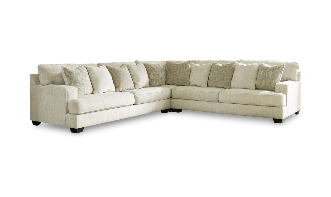 Modern Heritage Rawcliffe L-Shaped Parchment Fabric Sectional Sofa
