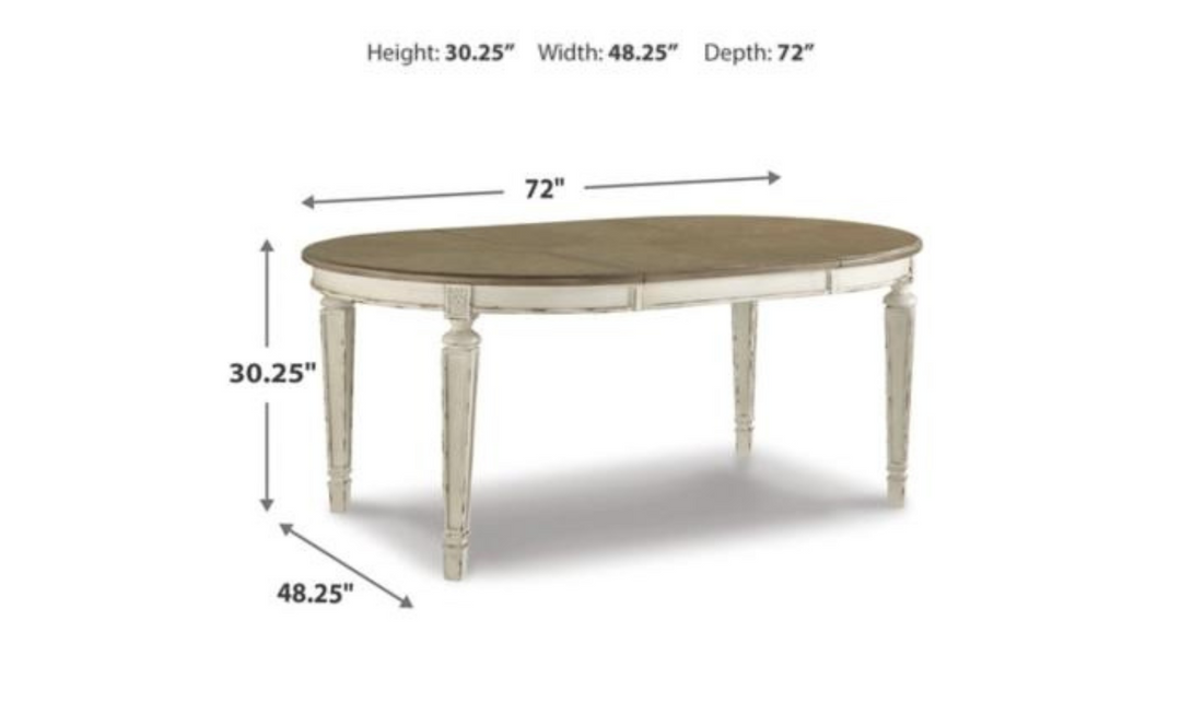 Modern Heritage Realyn Ovular Extendable Dining Table