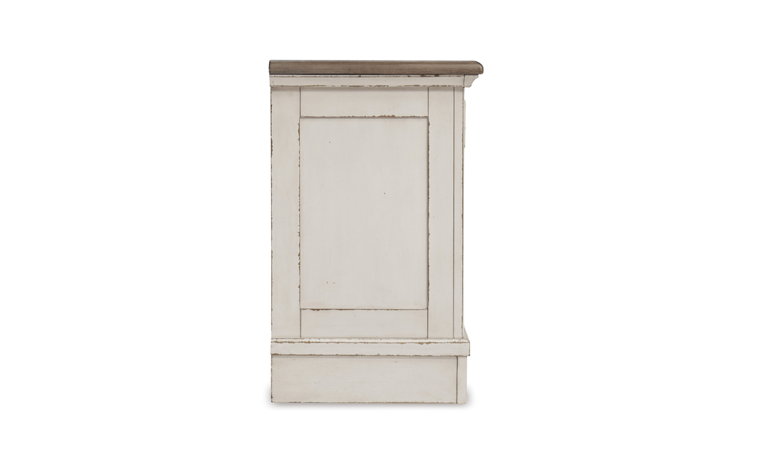 Modern Heritage Realyn Three Drawer Nightstand with Two Electrical Outlets