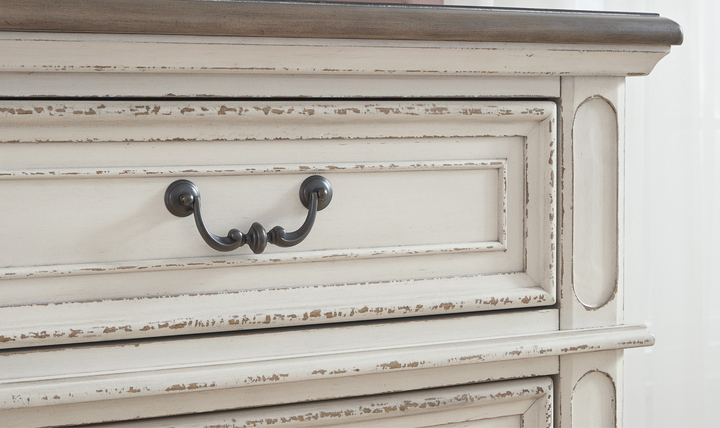 Modern Heritage Realyn Three Drawer Nightstand with Two Electrical Outlets