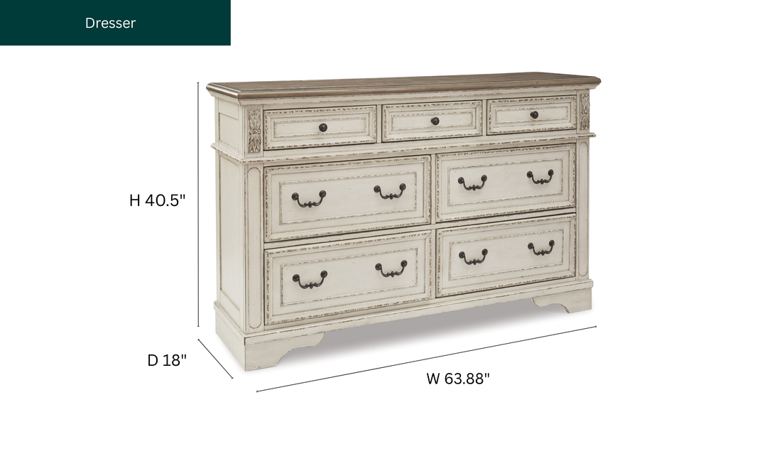 Modern Heritage Realyn Wooden Seven Drawers Dresser