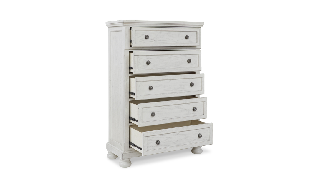 Modern Heritage Robbinsdale Queen Wooden Bedroom Set in Antique White