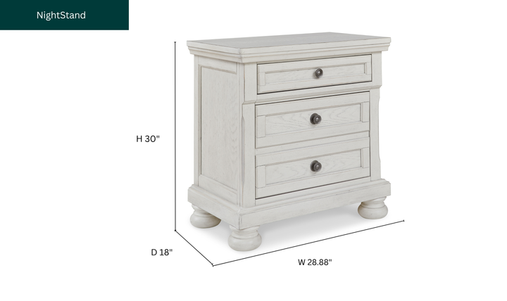 Modern Heritage Robbinsdale Two Drawer Nightstand-Jennifer Furniture