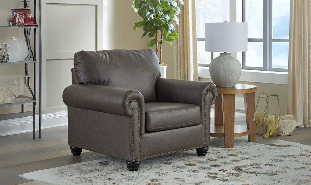 Modern Heritage Roxmere Umber Brown Chair With Nailhead Trim-Jennifer Furniture