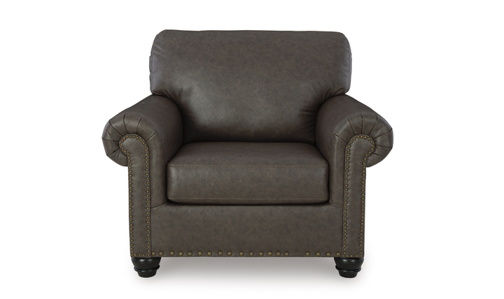 Modern Heritage Roxmere Umber Brown Chair With Nailhead Trim-Jennifer Furniture