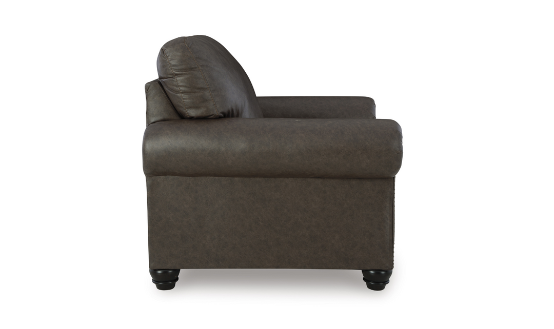Modern Heritage Roxmere Umber Brown Chair With Nailhead Trim-Jennifer Furniture