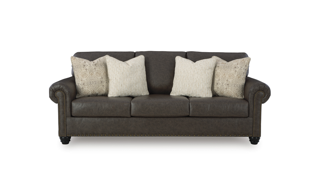 Modern Heritage Roxmere Umber Brown Sofa With Nailhead Trim-Jennifer Furniture