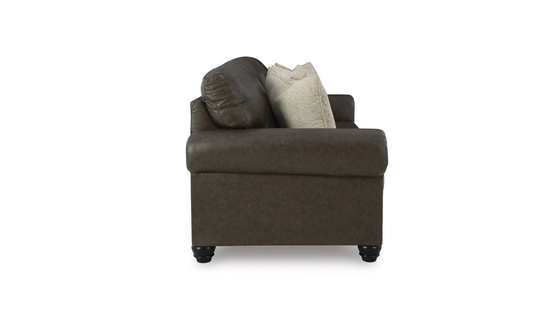 Modern Heritage Roxmere Umber Brown Sofa With Nailhead Trim-Jennifer Furniture