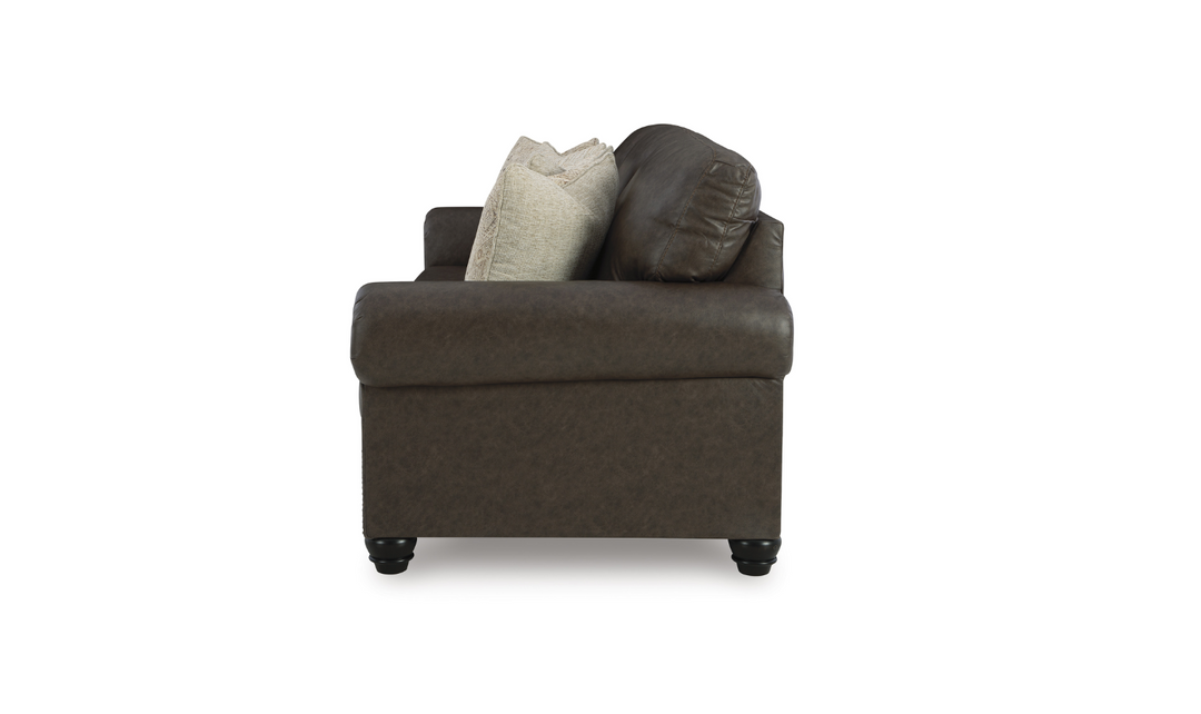 Modern Heritage Roxmere Umber Brown Sofa With Nailhead Trim-Jennifer Furniture