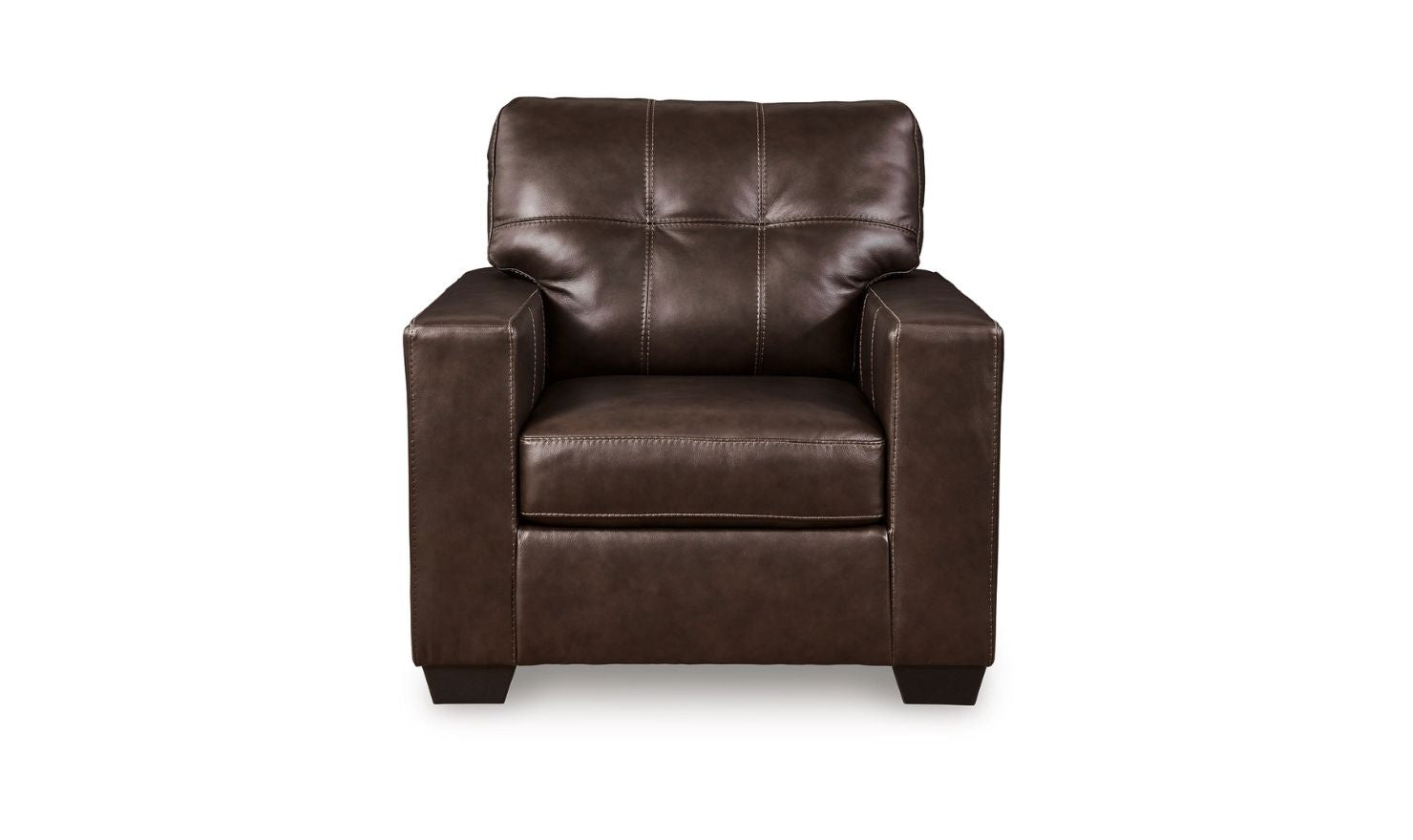 Modern Heritage Santorine Leather Chair with Track Arms