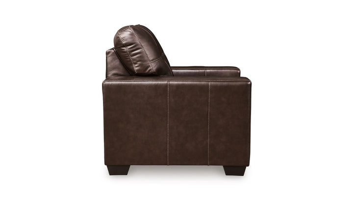 Modern Heritage Santorine Leather Chair with Track Arms