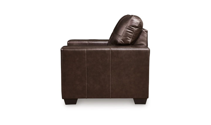 Modern Heritage Santorine Leather Chair with Track Arms