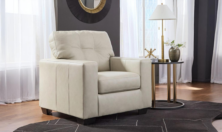Modern Heritage Santorine Leather Chair with Track Arms-jennifer furniture