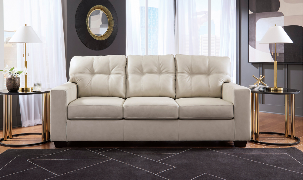 Santorine Tufted Queen Sofa Sleeper in Leather-Jennifer Furniture
