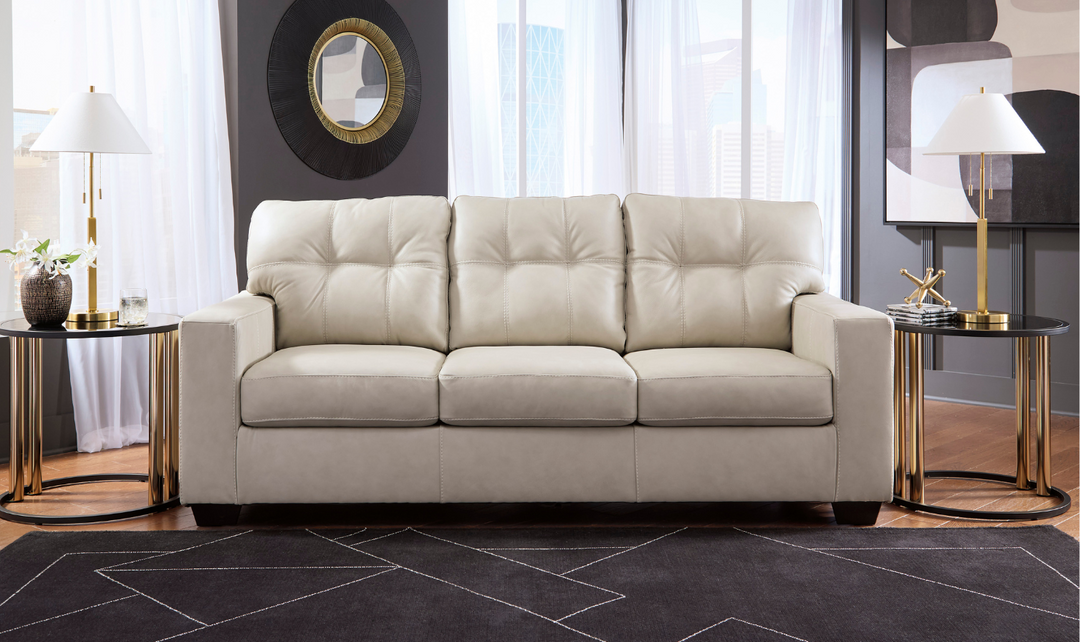 Santorine Tufted Queen Sofa Sleeper in Leather-Jennifer Furniture
