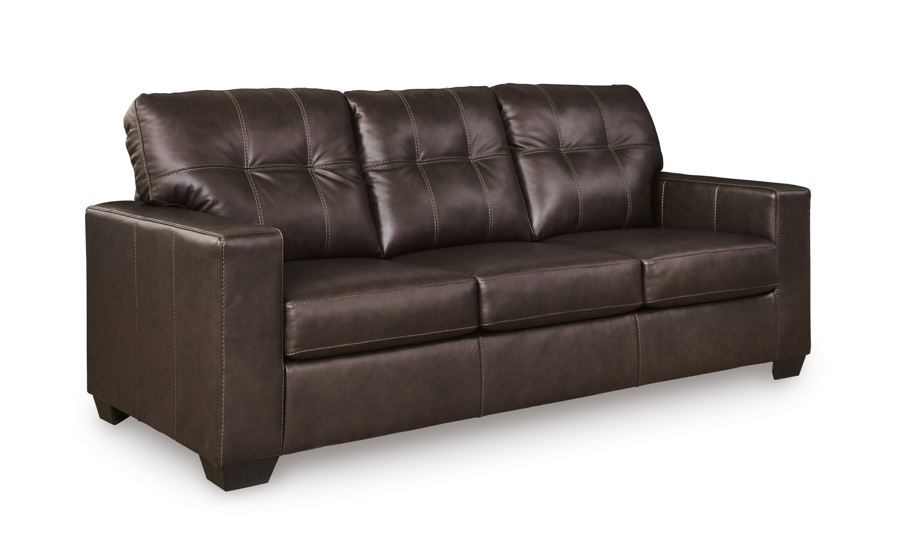 Modern Heritage Santorine Tufted Leather Queen Sleeper Sofa-jennifer Furniture