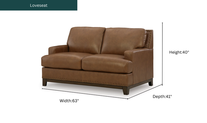 Modern Heritage Saonara  Loveseat in Amber Color-Jennifer Furniture