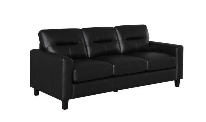 Modern Heritage Scotland Faux Leather 3-Seater Sofa With Track Arms