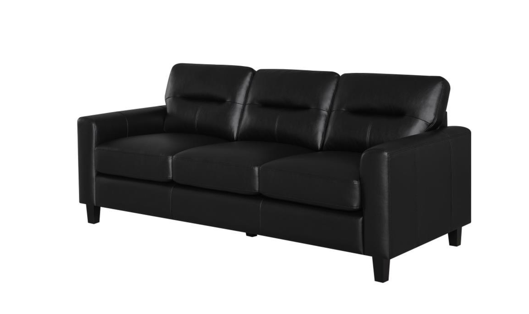Modern Heritage Scotland Faux Leather 3-Seater Sofa With Track Arms