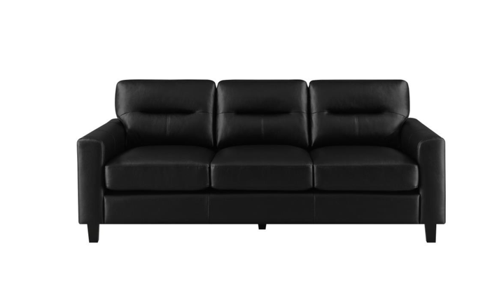 Modern Heritage Scotland Faux Leather 3-Seater Sofa With Track Arms