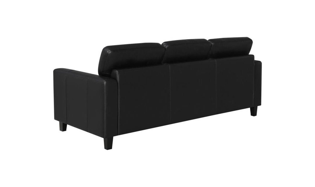 Modern Heritage Scotland Faux Leather 3-Seater Sofa With Track Arms