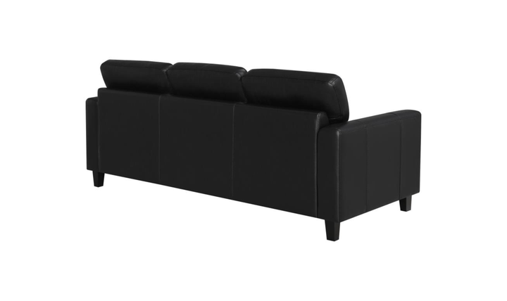 Modern Heritage Scotland Faux Leather 3-Seater Sofa With Track Arms
