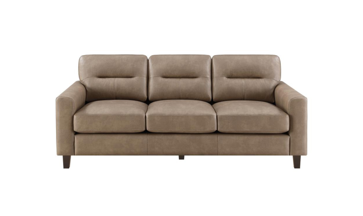 Modern Heritage Scotland Faux Leather 3-Seater Sofa With Track Arms