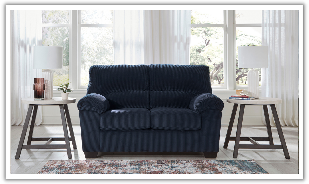 Modern Heritage SimpleJoy Fabric 2-Seater Loveseat With Box Cushions