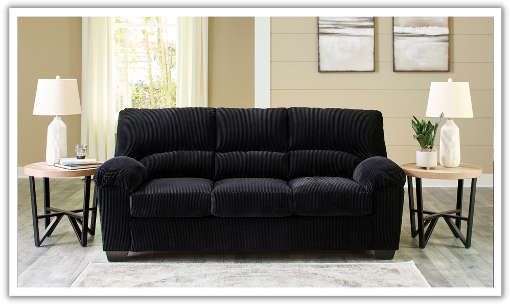 Modern Heritage SimpleJoy Fabric 3-Seater Sofa With Pillow Arms