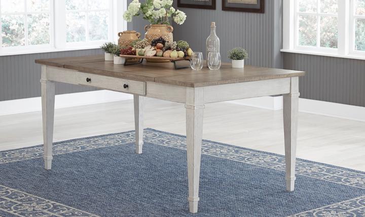 Modern Heritage Skempton Wooden Dining Table with Lift-Top Storage Bins